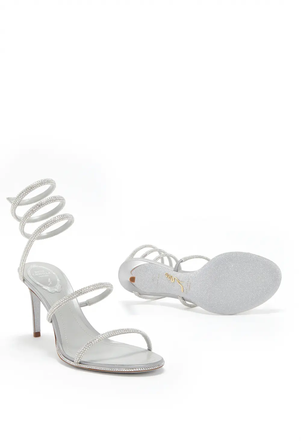 Rene Caovilla CLEO SILVER SANDAL 80