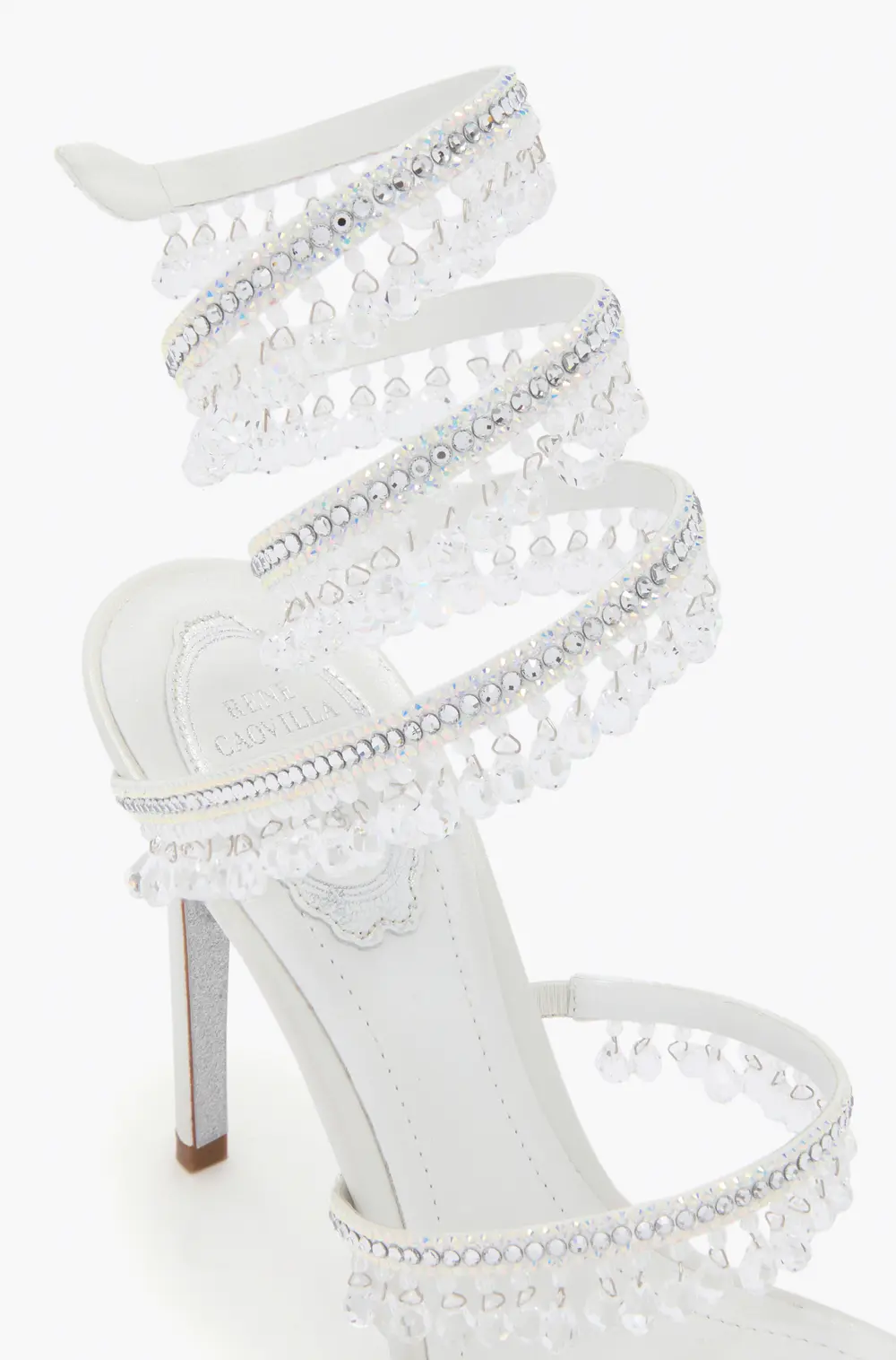 Rene Caovilla CHANDELIER WHITE SANDAL 105