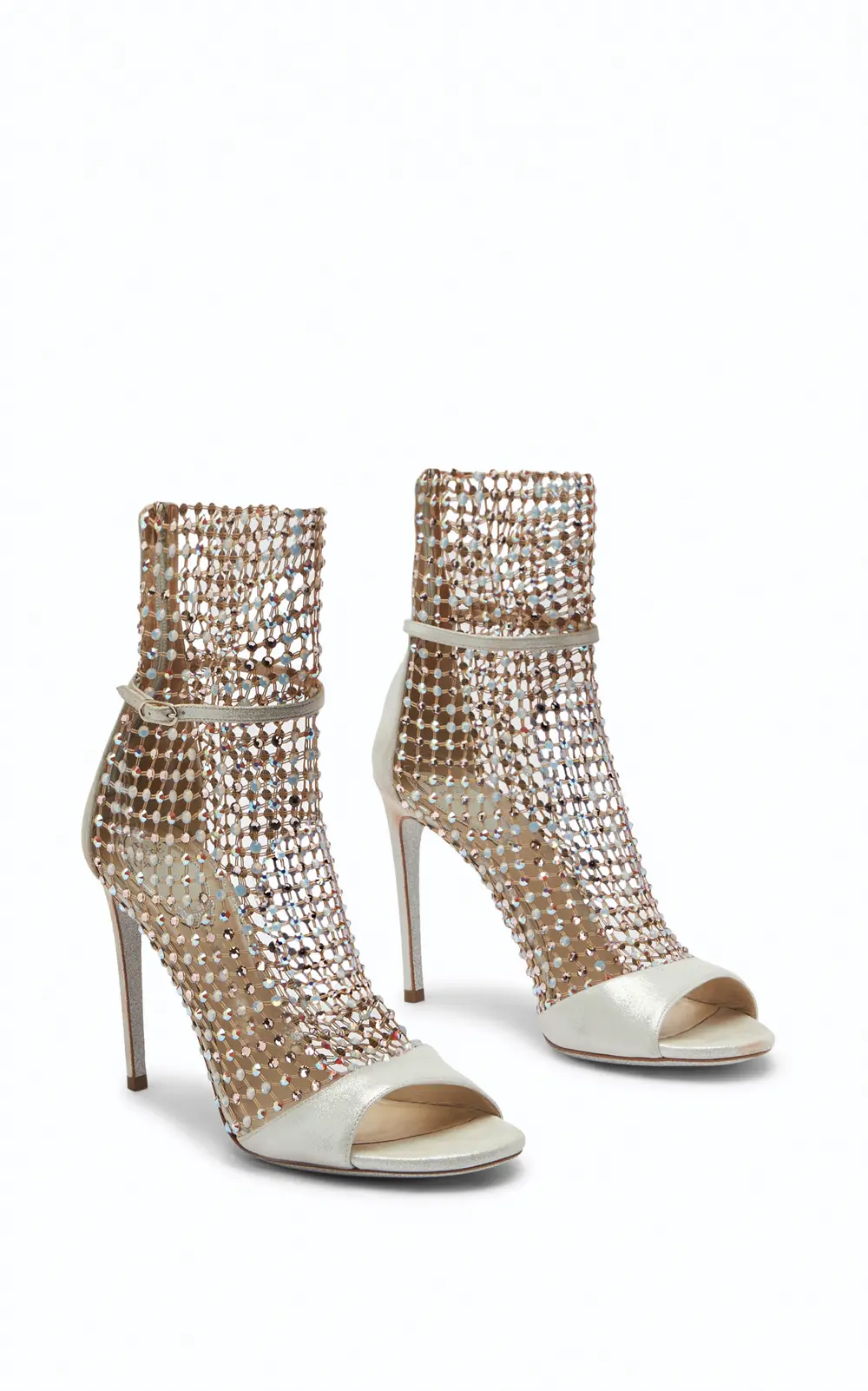 Rene Caovilla Ivory Stiletto Heel Sandals Galaxia 105