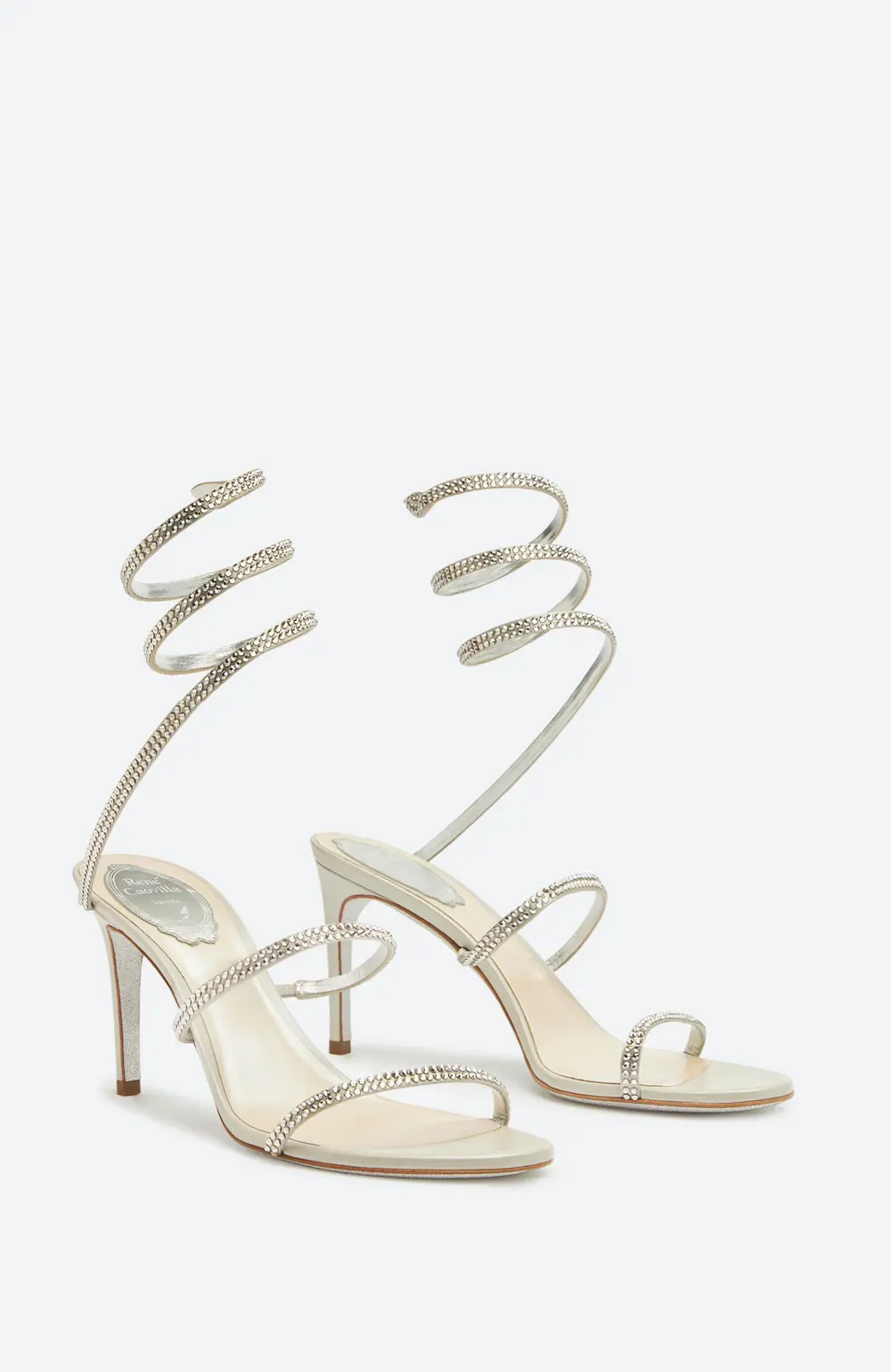 Rene Caovilla Cleo Grey Sandal 80