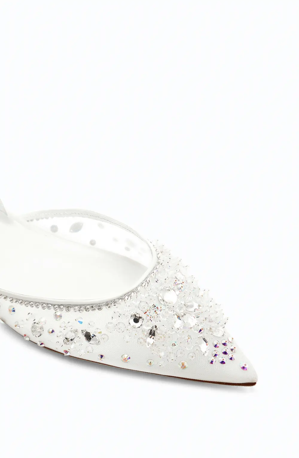Rene Caovilla Cinderella White Slingback 10