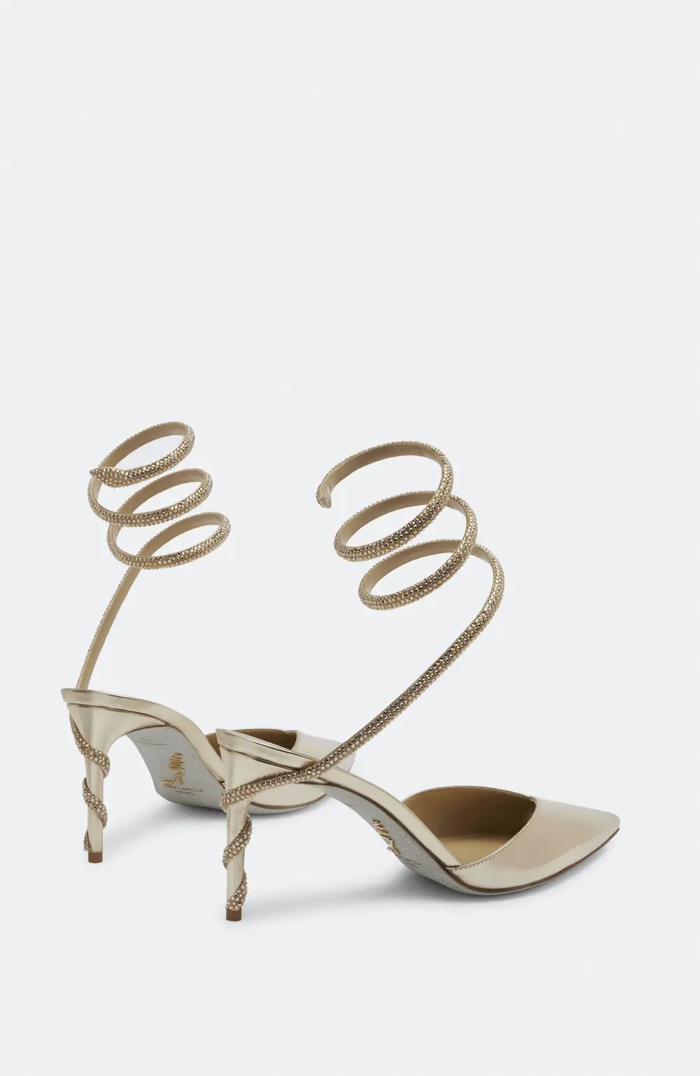 Rene Caovilla Margot Gold Pump 80