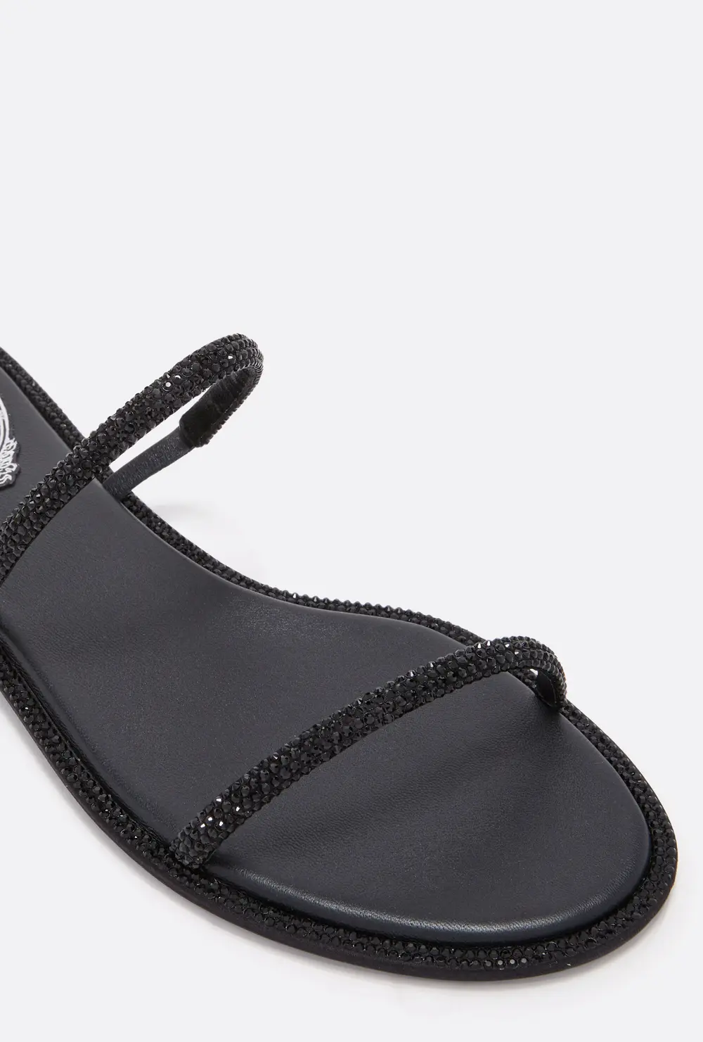 Rene Caovilla CLEO BLACK FLAT SANDAL 10