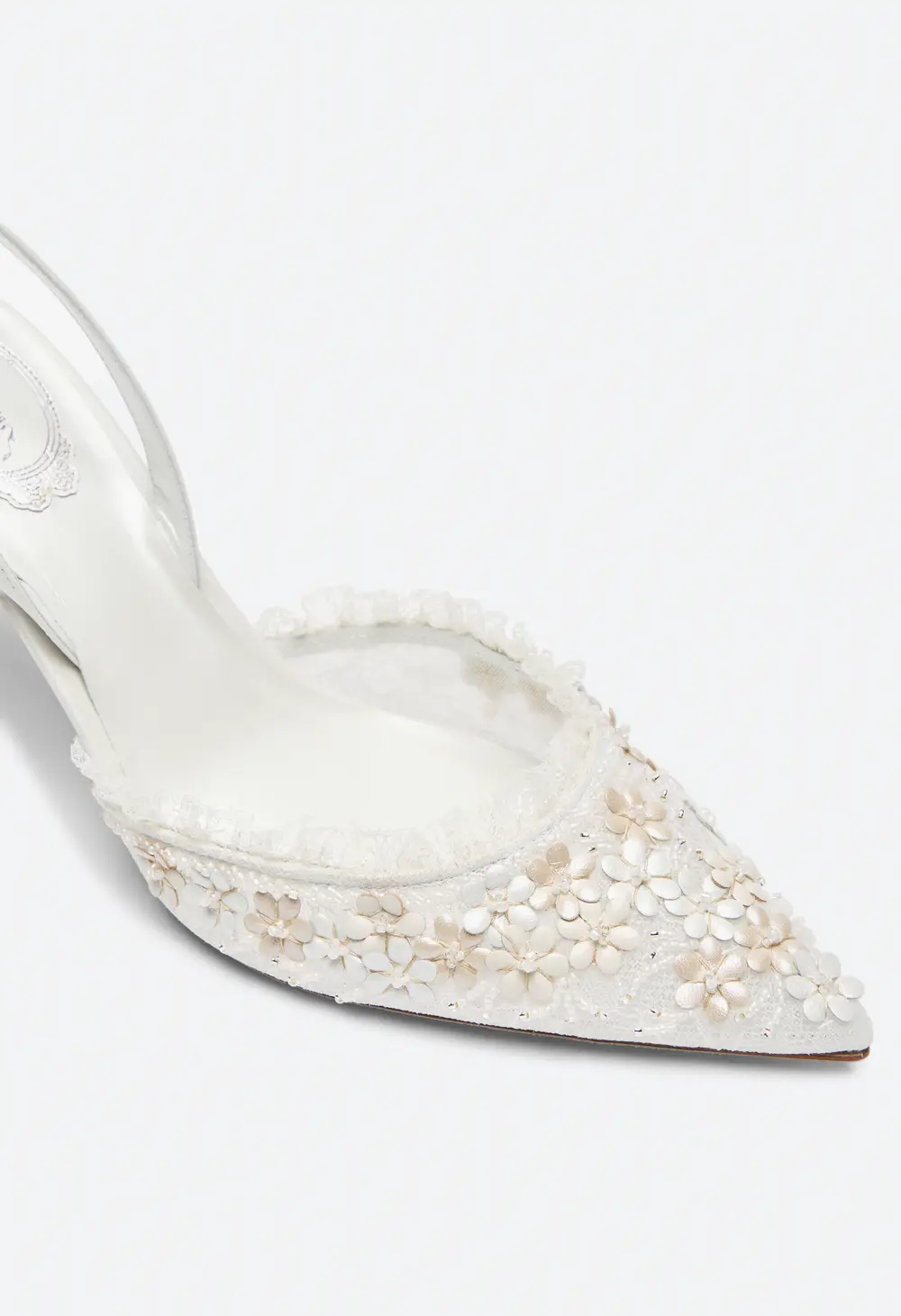 Rene Caovilla BLOOM WHITE SLINGBACK 80