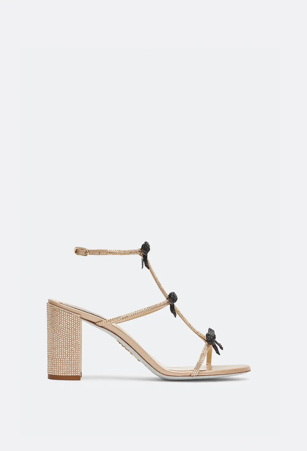 Rene Caovilla Caterina Honey And Black Sandal 80