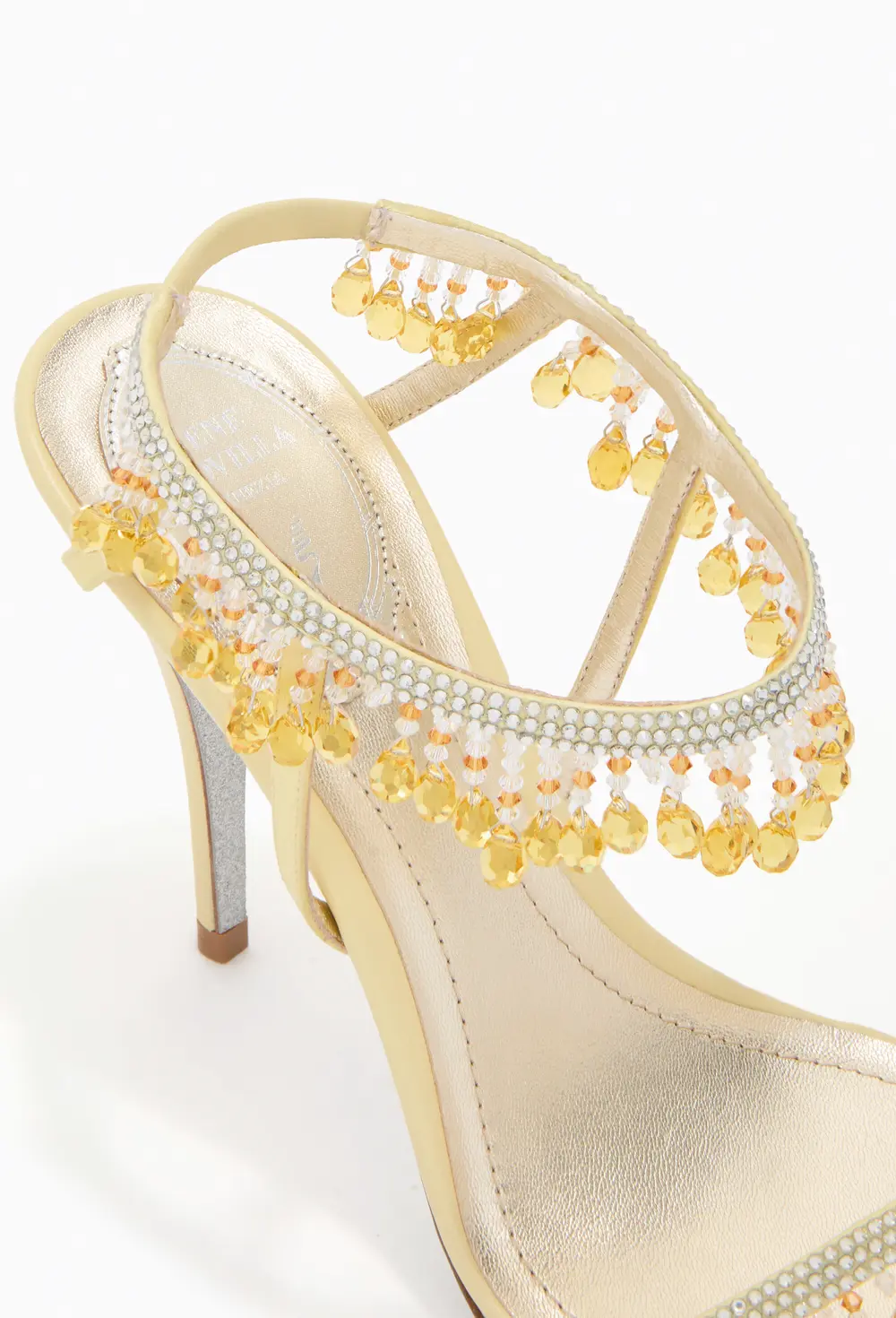 Rene Caovilla JAHANARA BUTTER YELLOW SANDAL 100