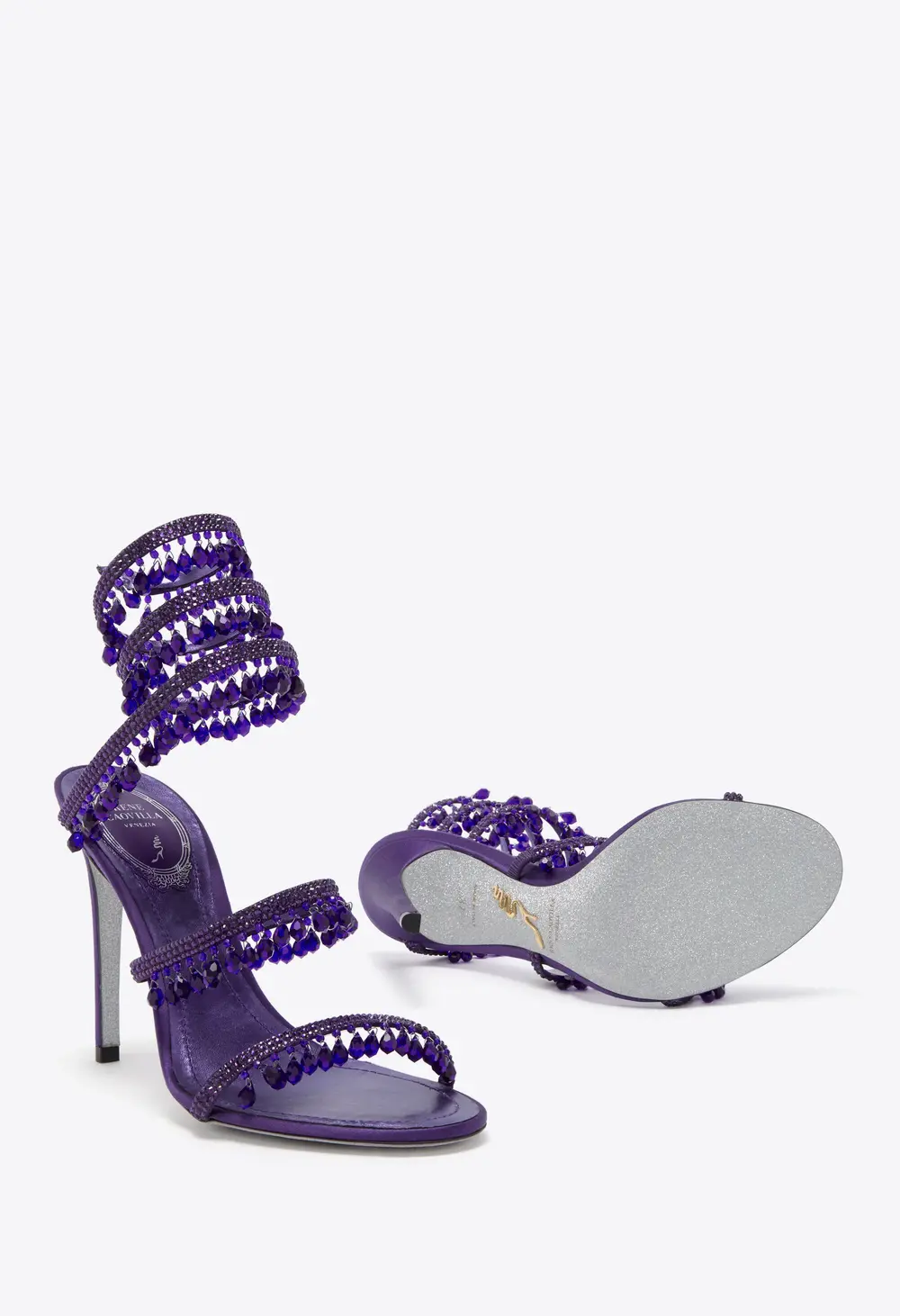 Rene Caovilla CHANDELIER PURPLE SANDAL 105
