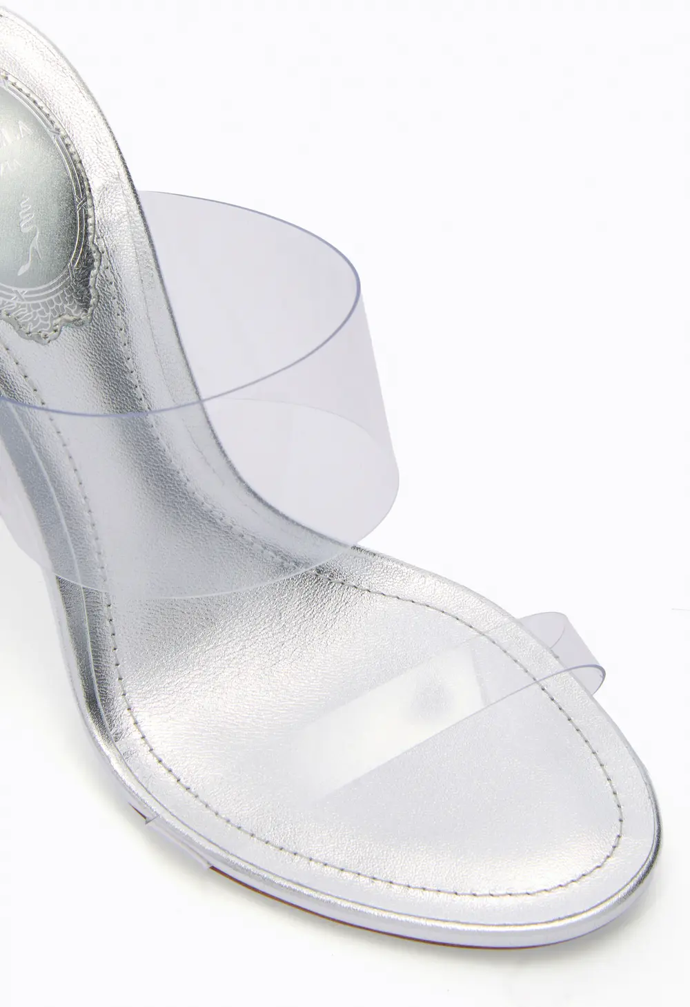 Rene Caovilla CELEBRITY SILVER MULE 105