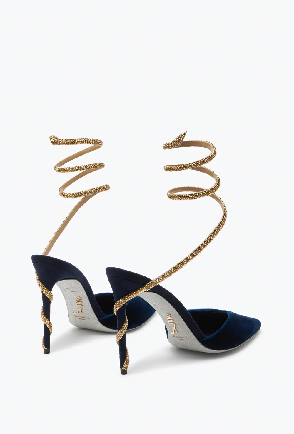 Rene Caovilla Margot Deep Blue Slingback Pump 105