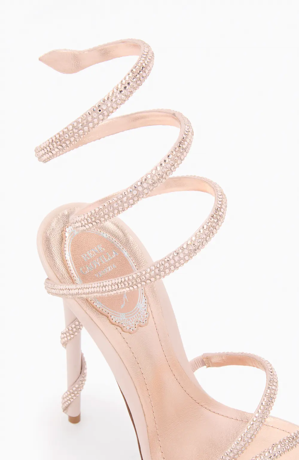 Rene Caovilla MARGOT BLUSH PINK PLATFORM SANDAL 130