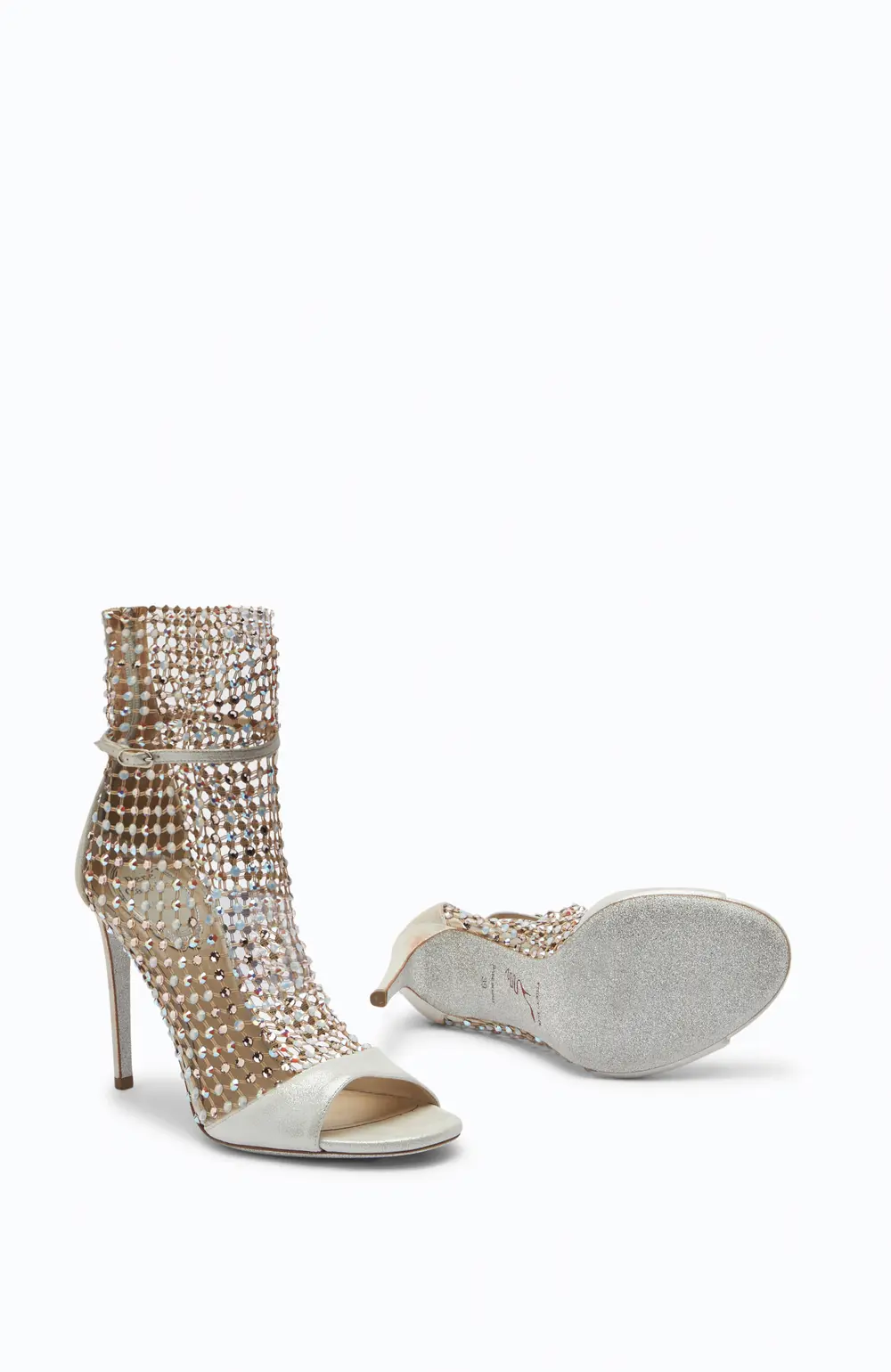 Rene Caovilla Ivory Stiletto Heel Sandals Galaxia 105