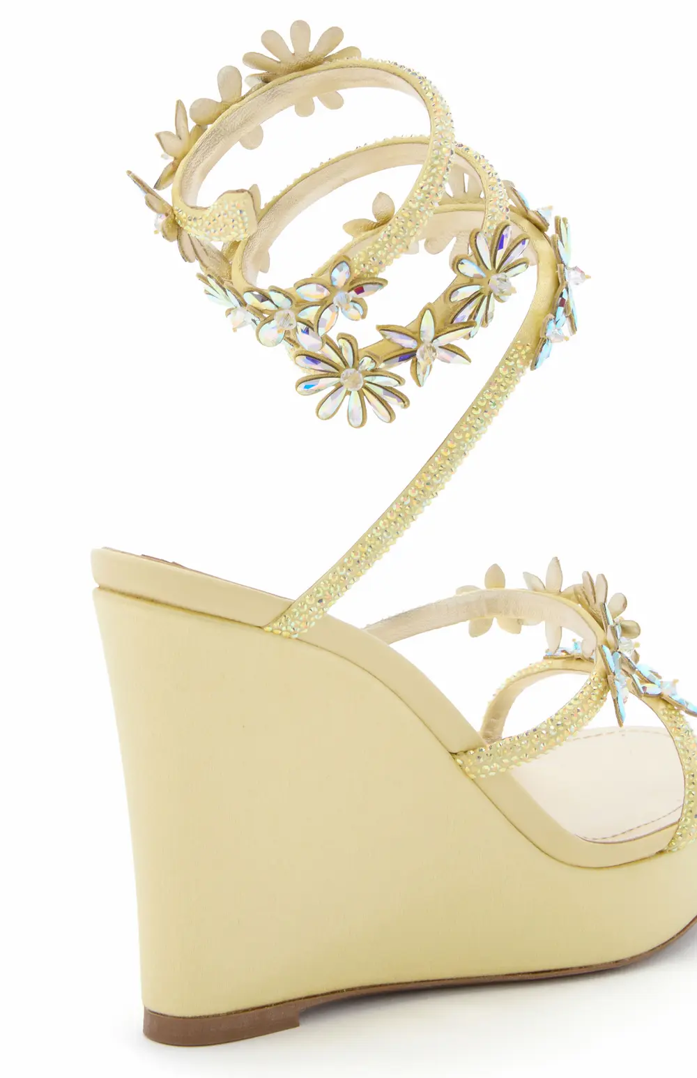 Rene Caovilla KASSIE YELLOW WEDGE SANDAL 105