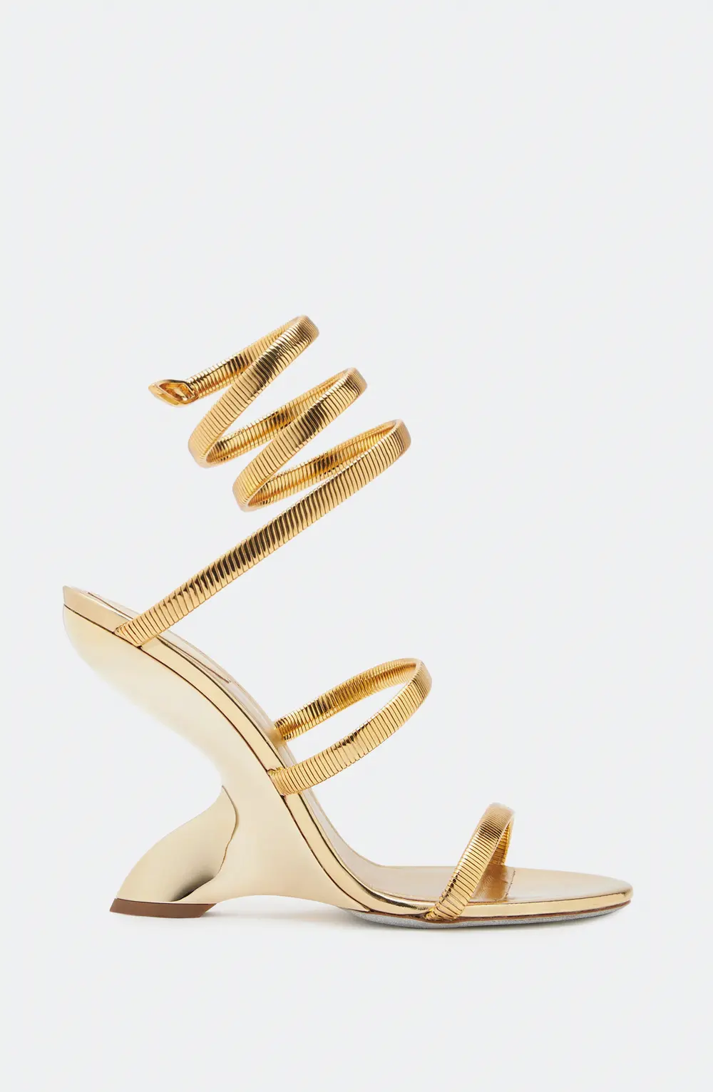 Rene Caovilla Symphony Mirrored Gold Sandal 105
