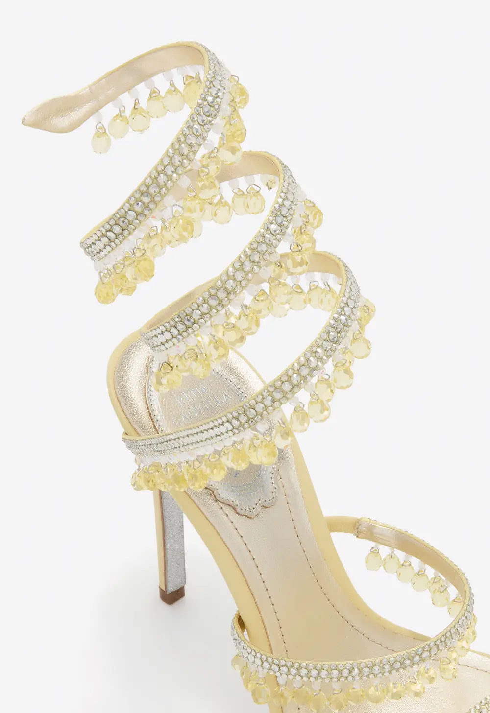 Rene Caovilla CHANDELIER BUTTER YELLOW SANDAL 105