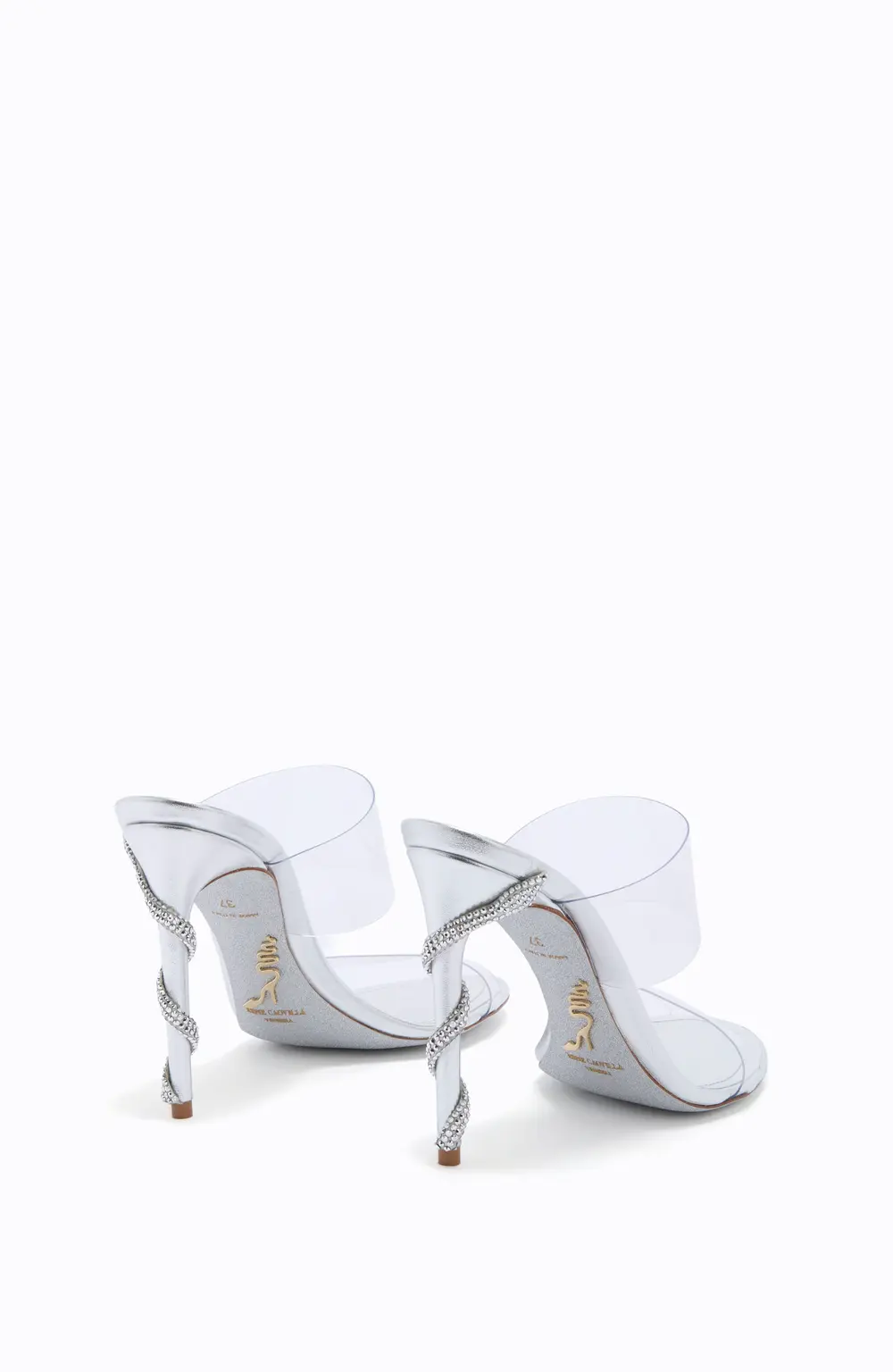 Rene Caovilla CELEBRITY SILVER MULE 105