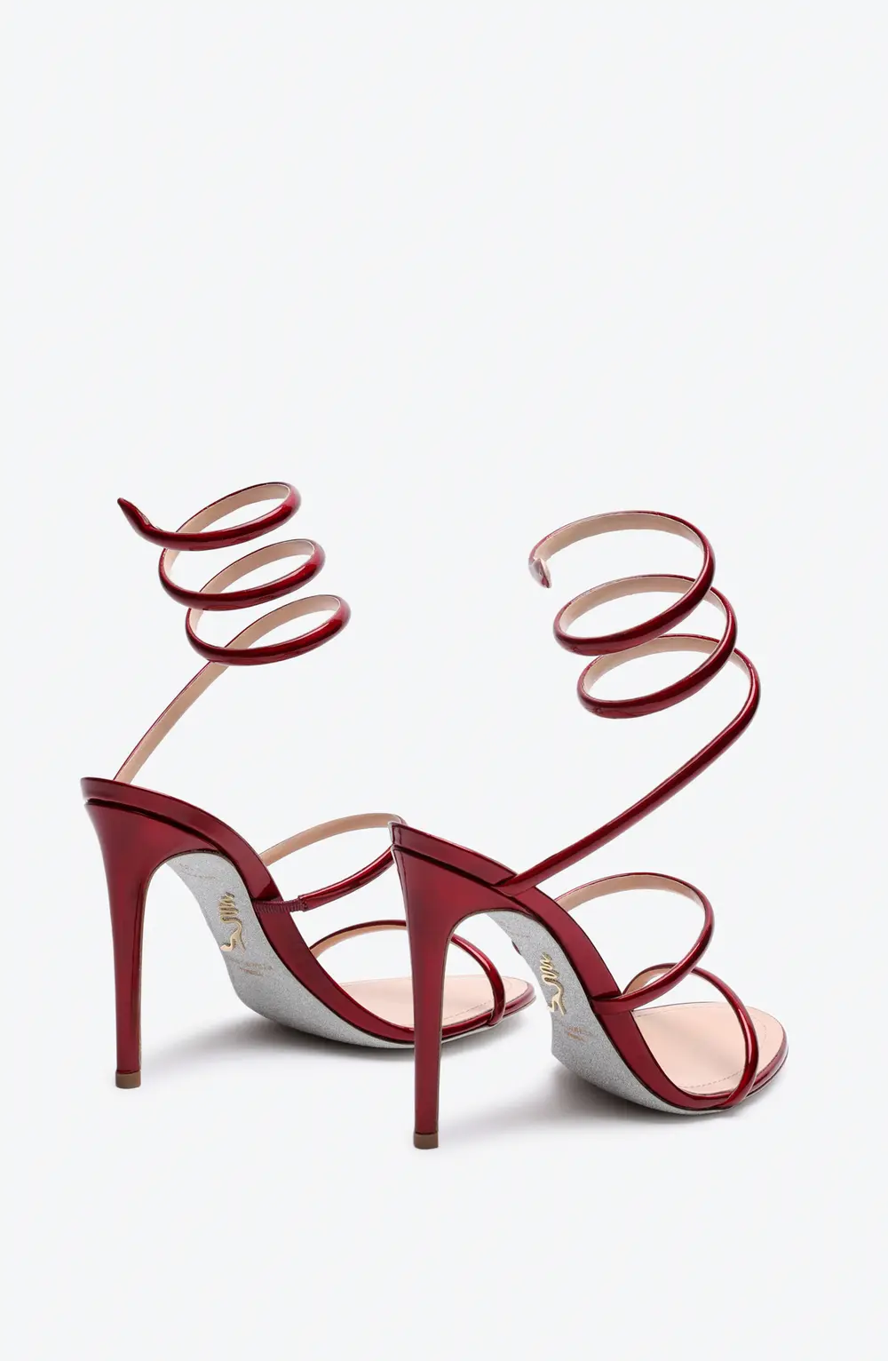 Rene Caovilla Cleo Metallic Red Sandal 105