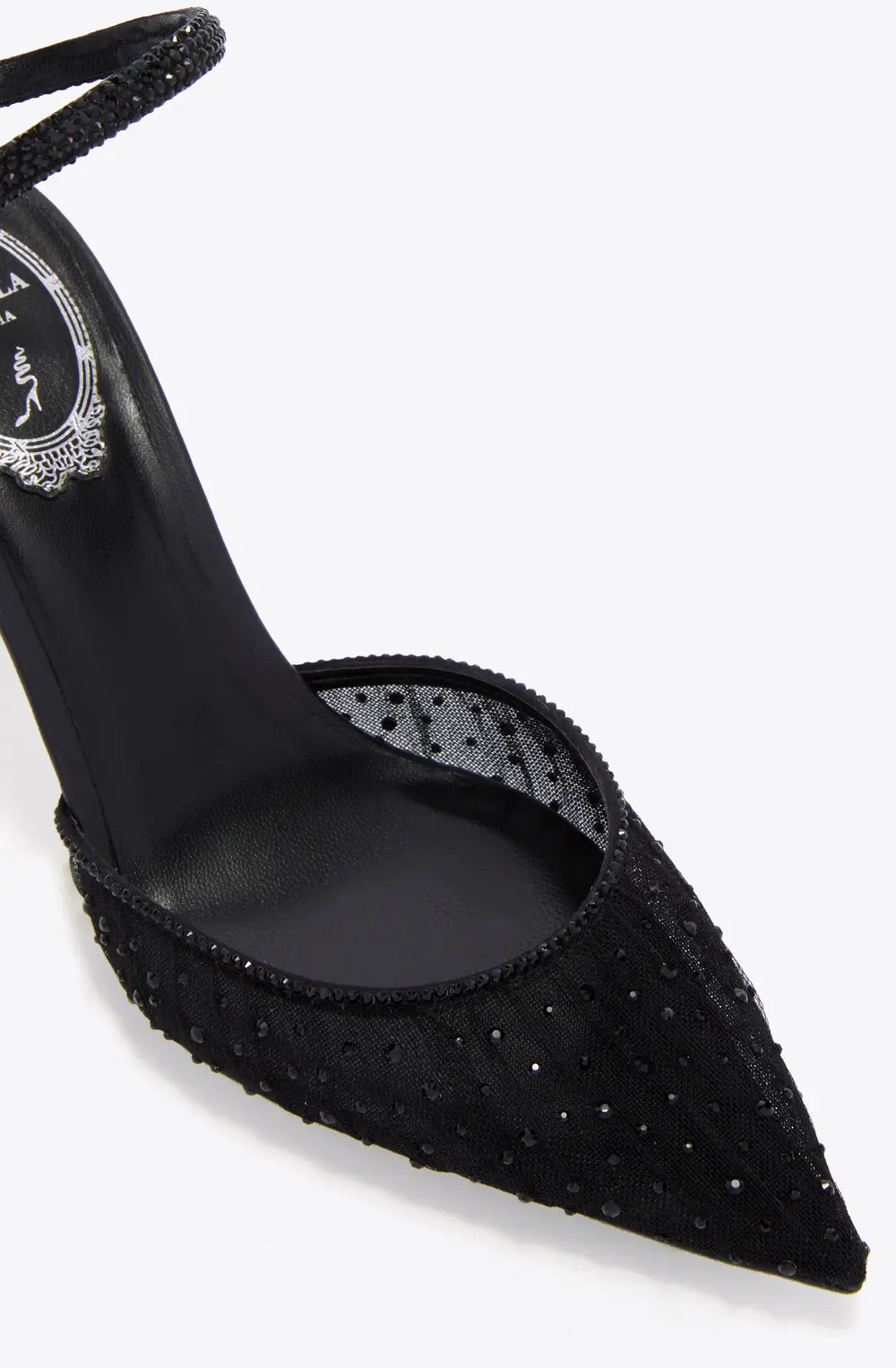 Rene Caovilla BELLE BLACK PUMP WITH SERPENT 80