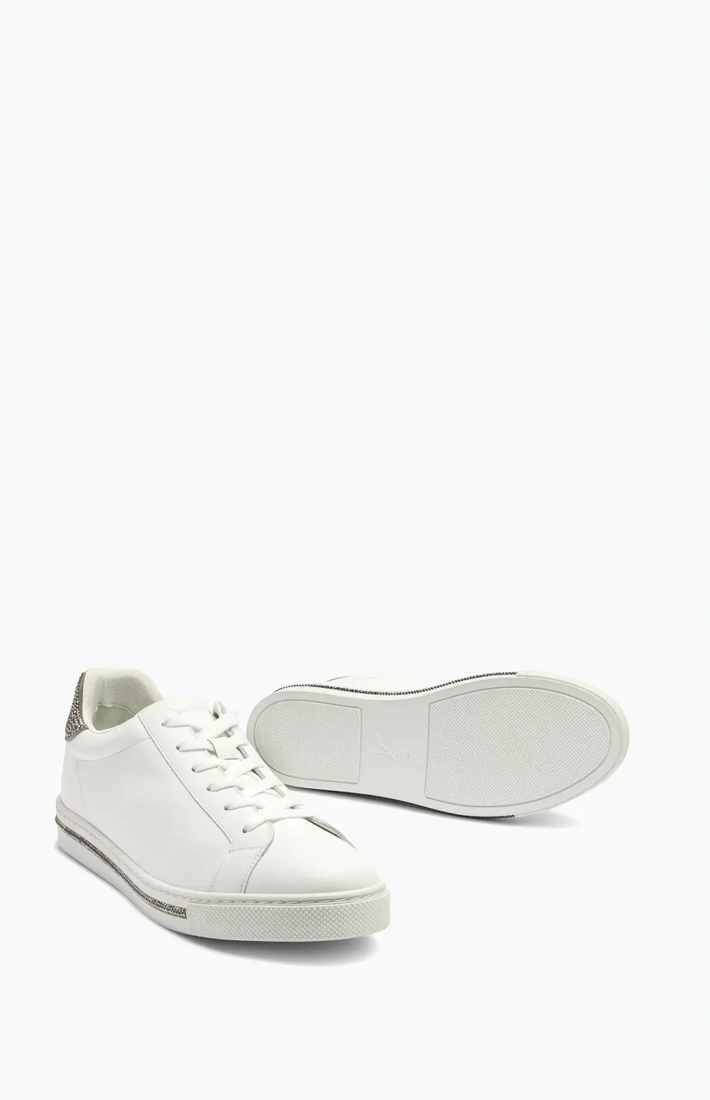 Rene Caovilla Xtra Crystal White Silver Sneakers 15