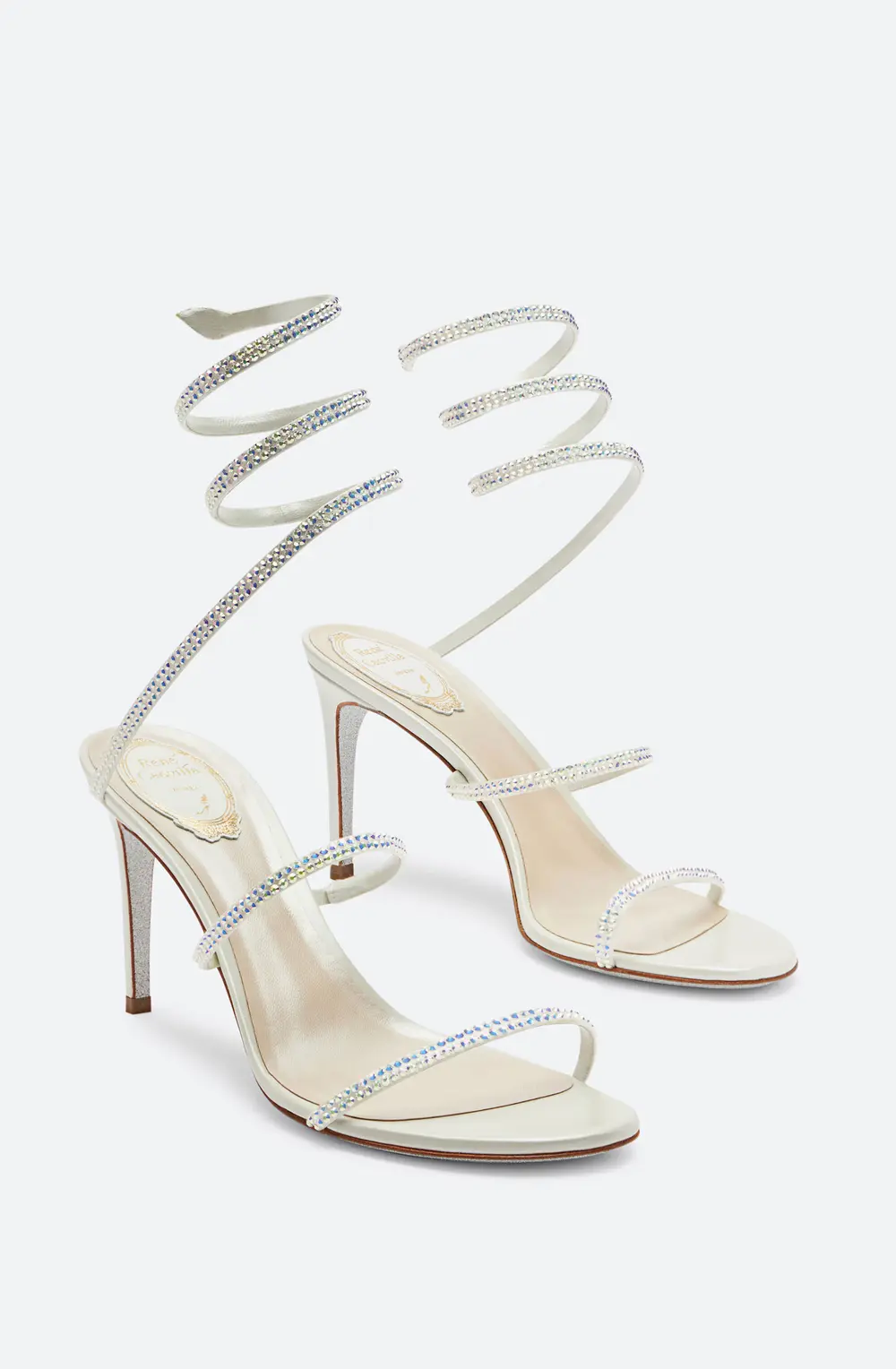 Rene Caovilla Satin Jewel Sandals Cleo