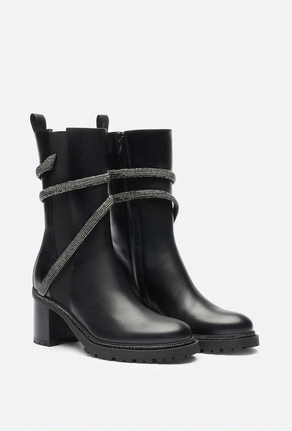 Rene Caovilla Cleo Crystal Black Bootie 60