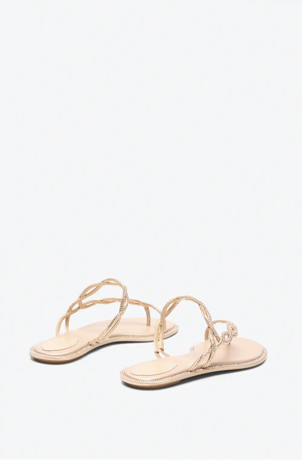 Rene Caovilla BRAID NUDE FLAT SANDAL 10