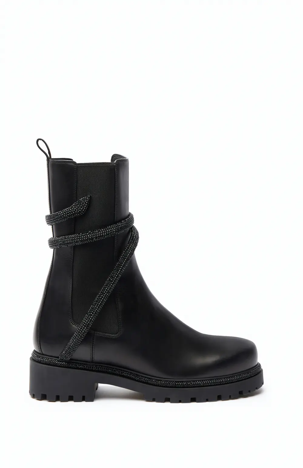 Rene Caovilla Cleo Crystal Black Bootie 25