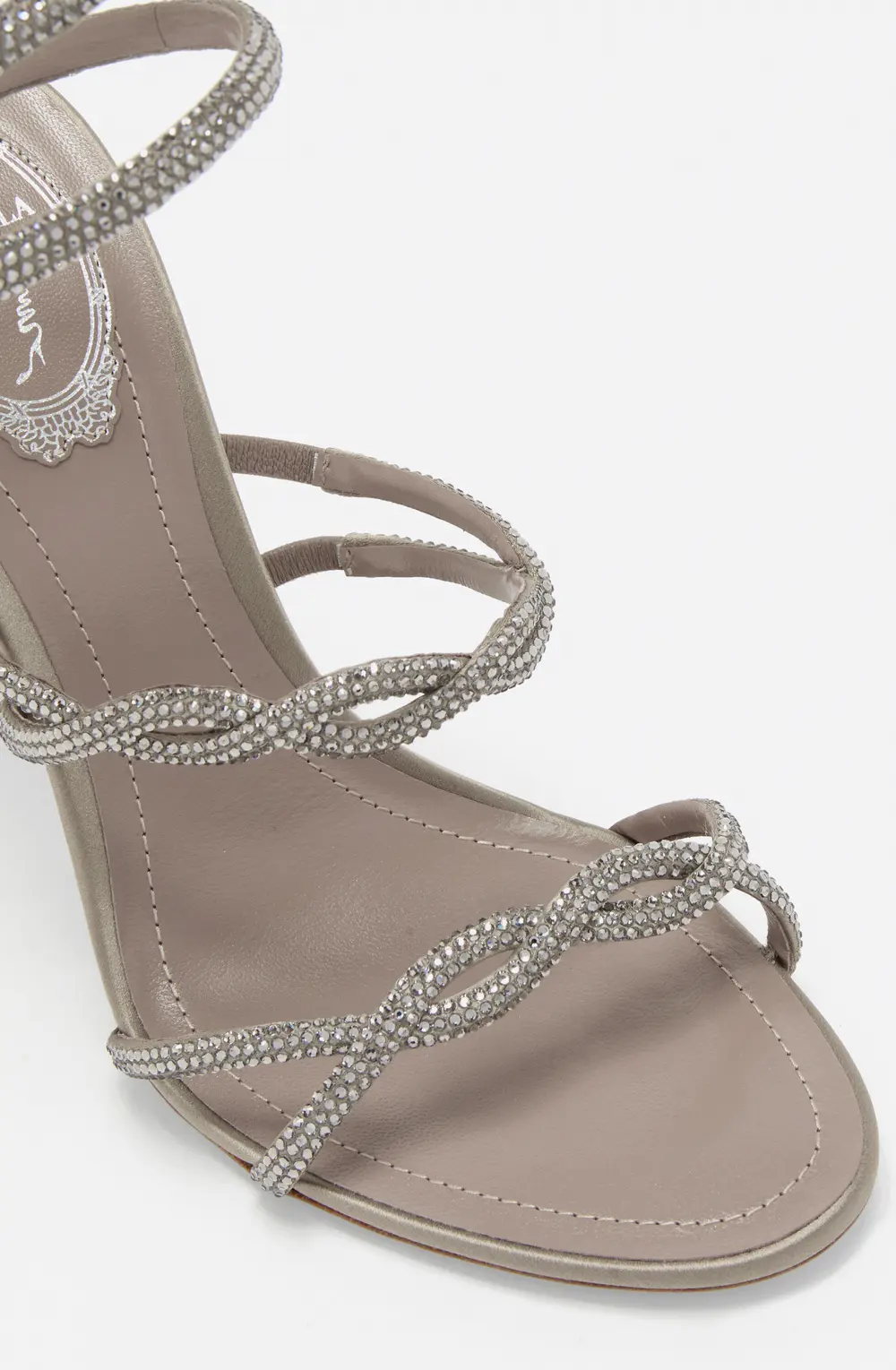 Rene Caovilla BRAID CLEO DOVE GREY SANDAL 105