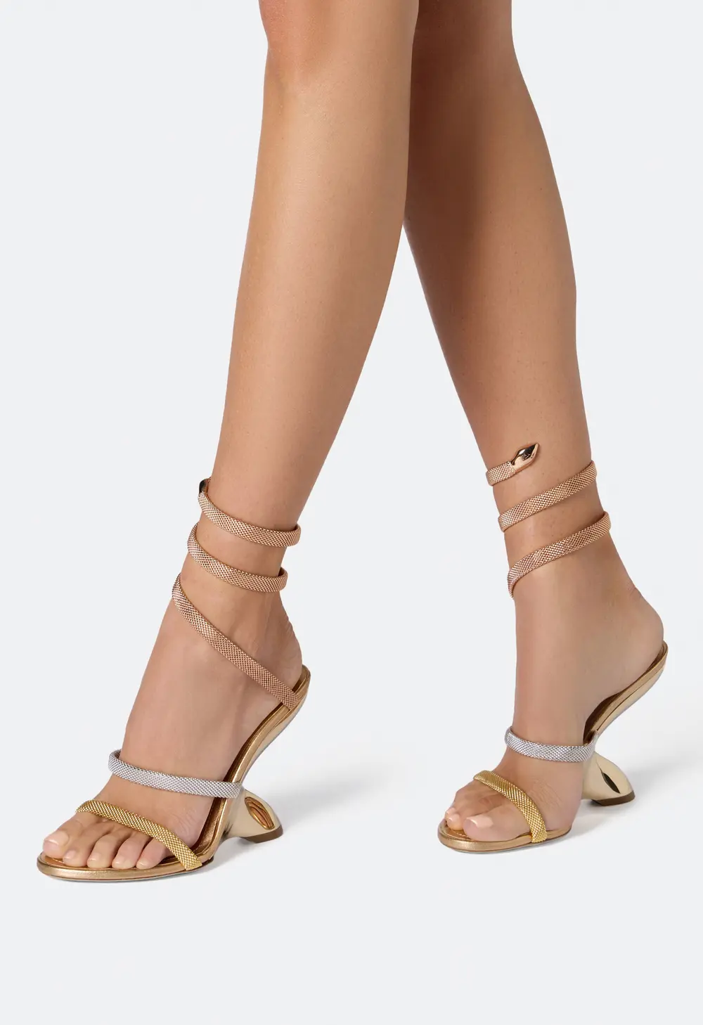 Rene Caovilla Trigold Symphony Three-Toned Sandal 105