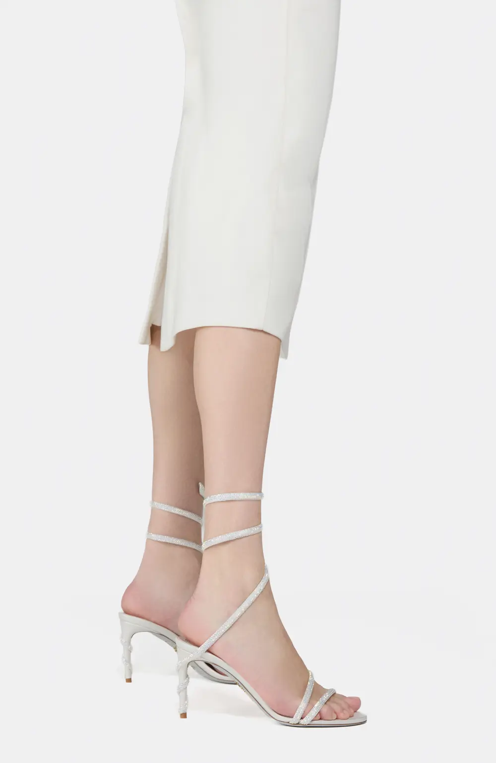 Rene Caovilla MARGOT WHITE SANDAL 80