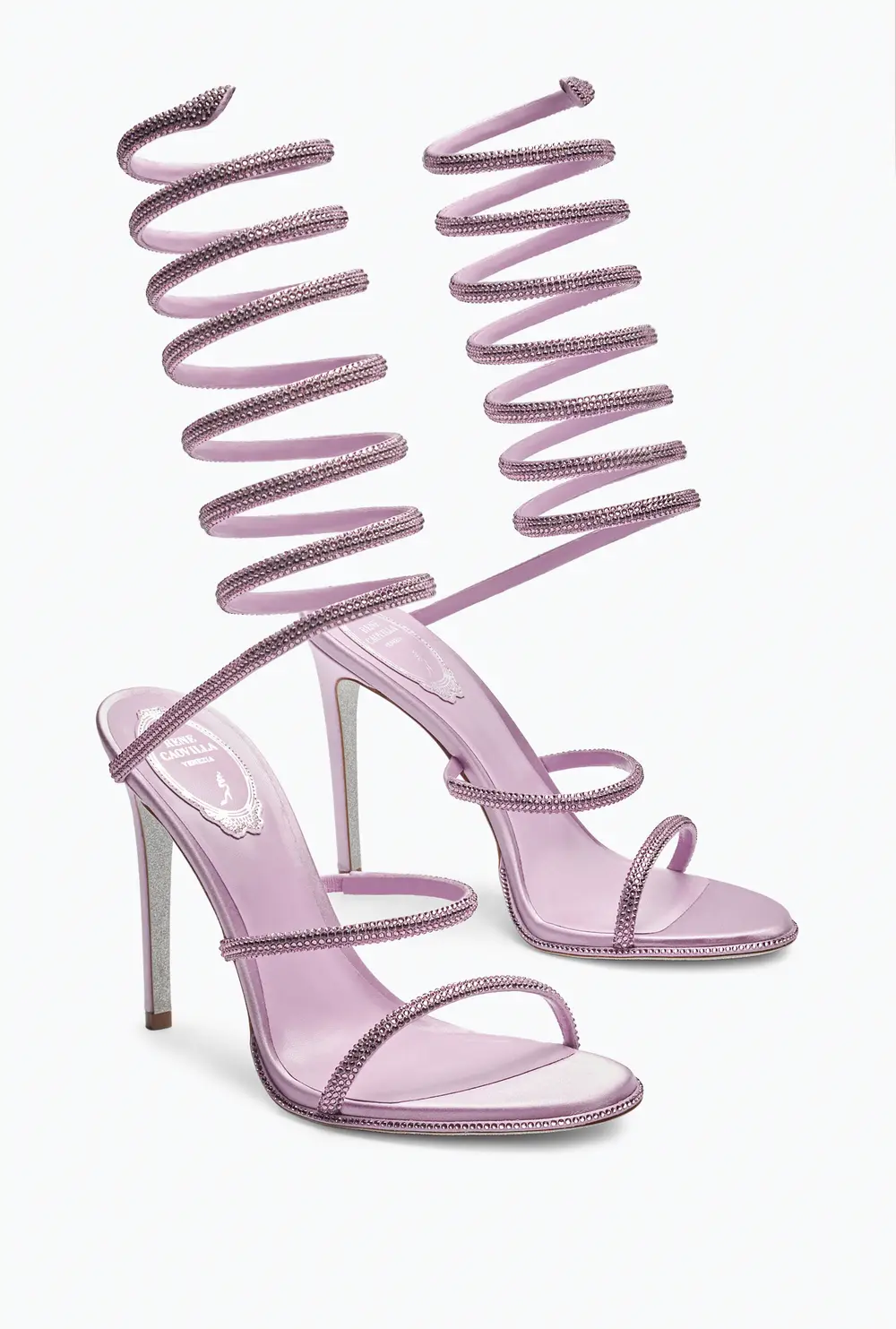 Rene Caovilla Super Cleo Lilac Sandal 105