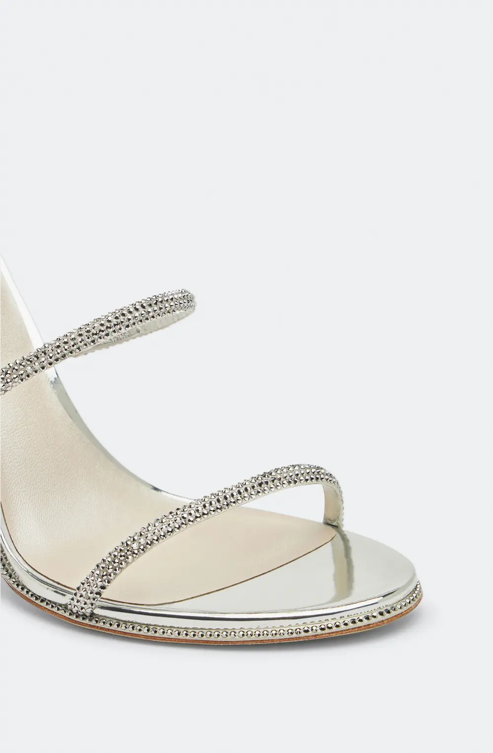 Rene Caovilla Cleo Crystal Silver Sandal 105