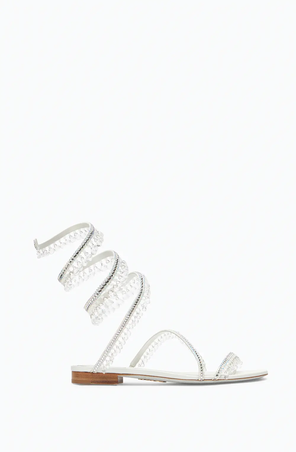Rene Caovilla Chandelier Crystal Ivory Sandal 10