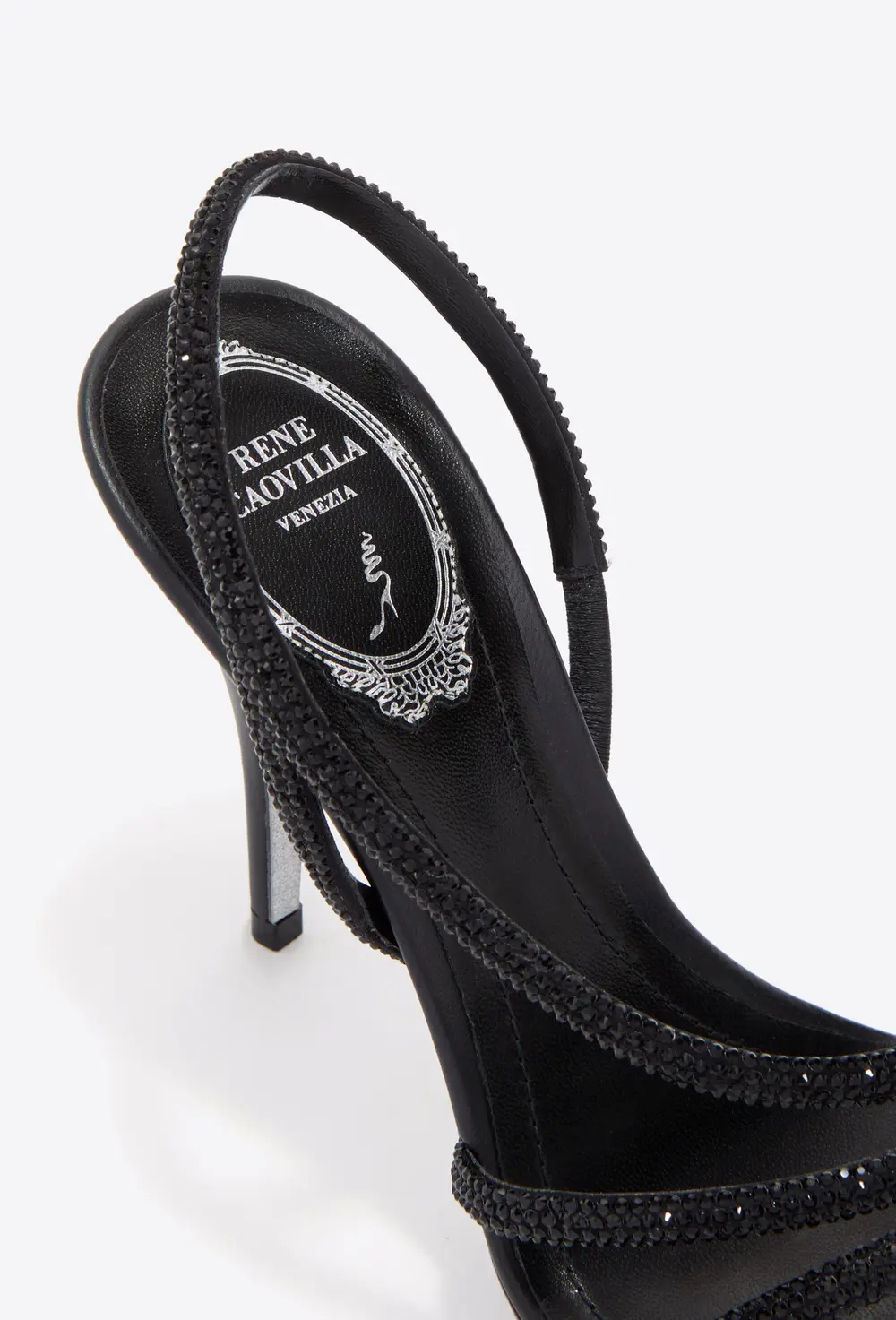 Rene Caovilla ERIN BLACK SANDAL 100
