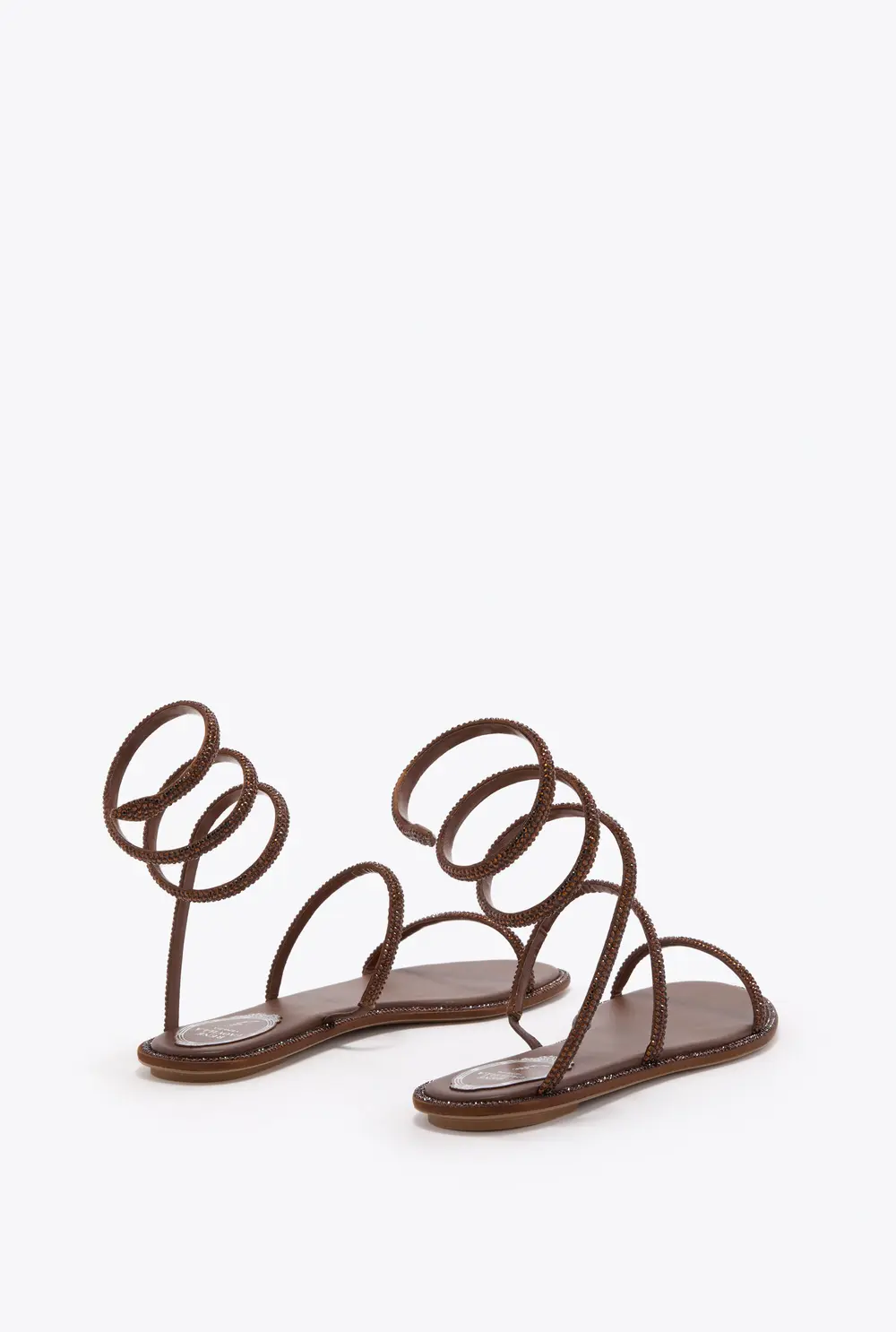 Rene Caovilla CLEO BROWN FLAT SANDAL 10