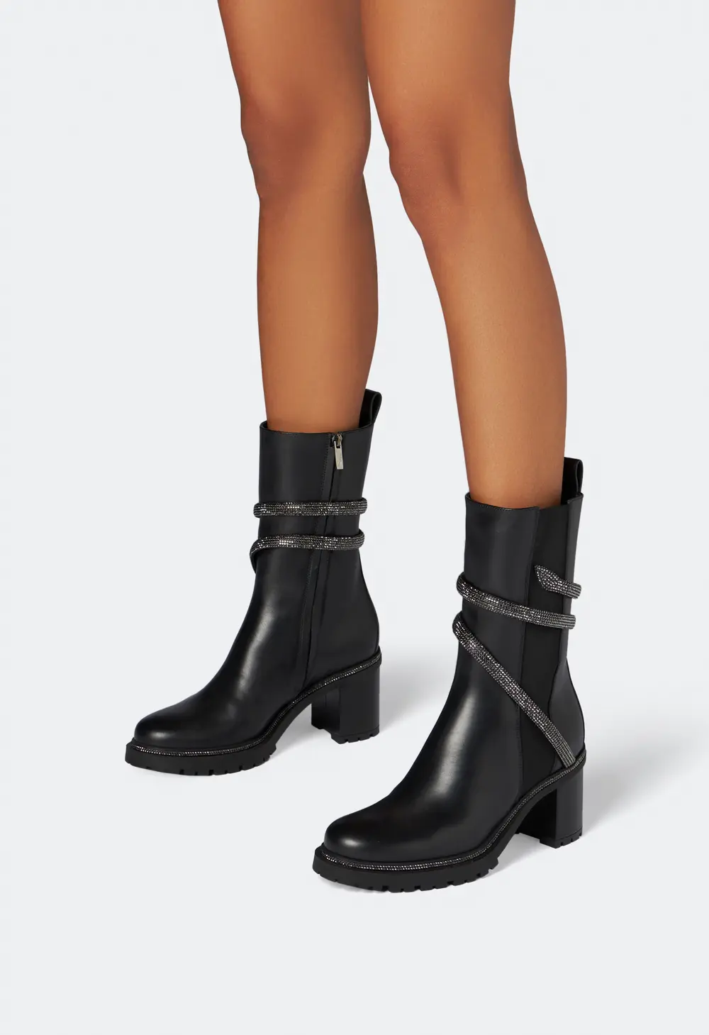 Rene Caovilla Cleo Crystal Black Bootie 60
