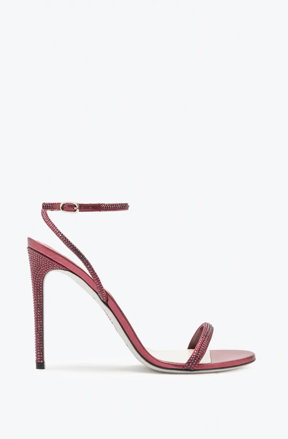 Rene Caovilla Ellabrita Crystal Wine Red Sandal 105