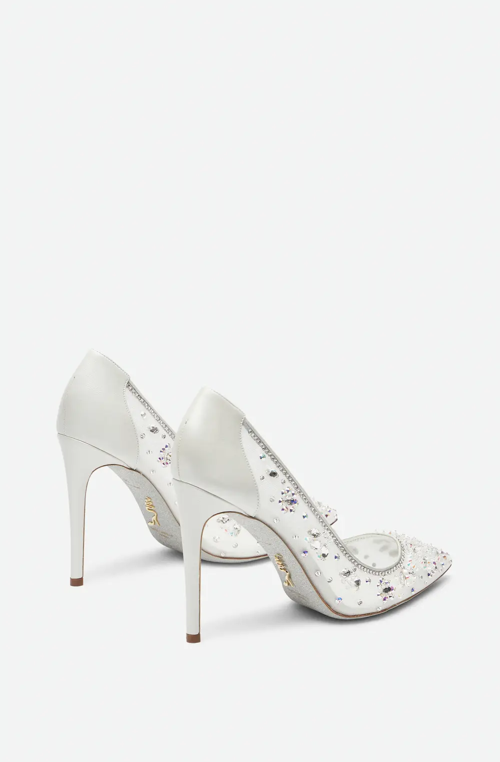 Rene Caovilla Cinderella White Pump 105