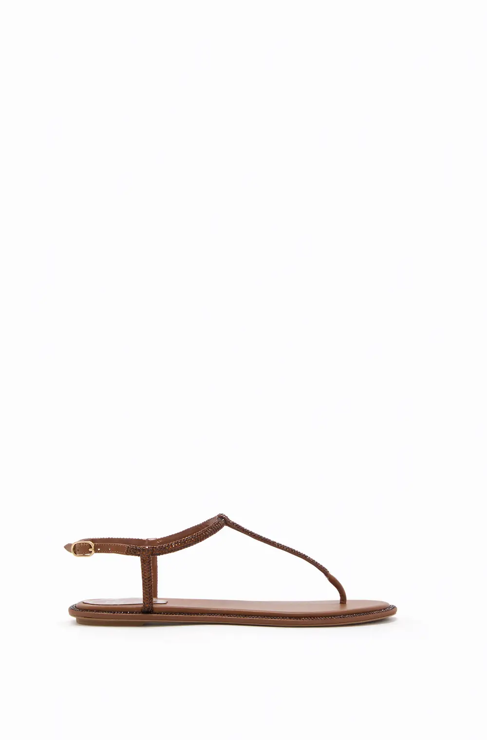 Rene Caovilla DIANA COGNAC SANDAL WITH CRYSTALS 10