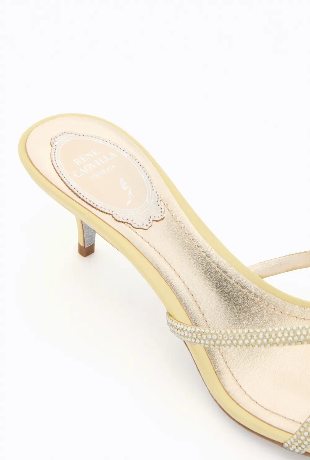 Rene Caovilla LYNETTE BUTTER YELLOW MULE 50