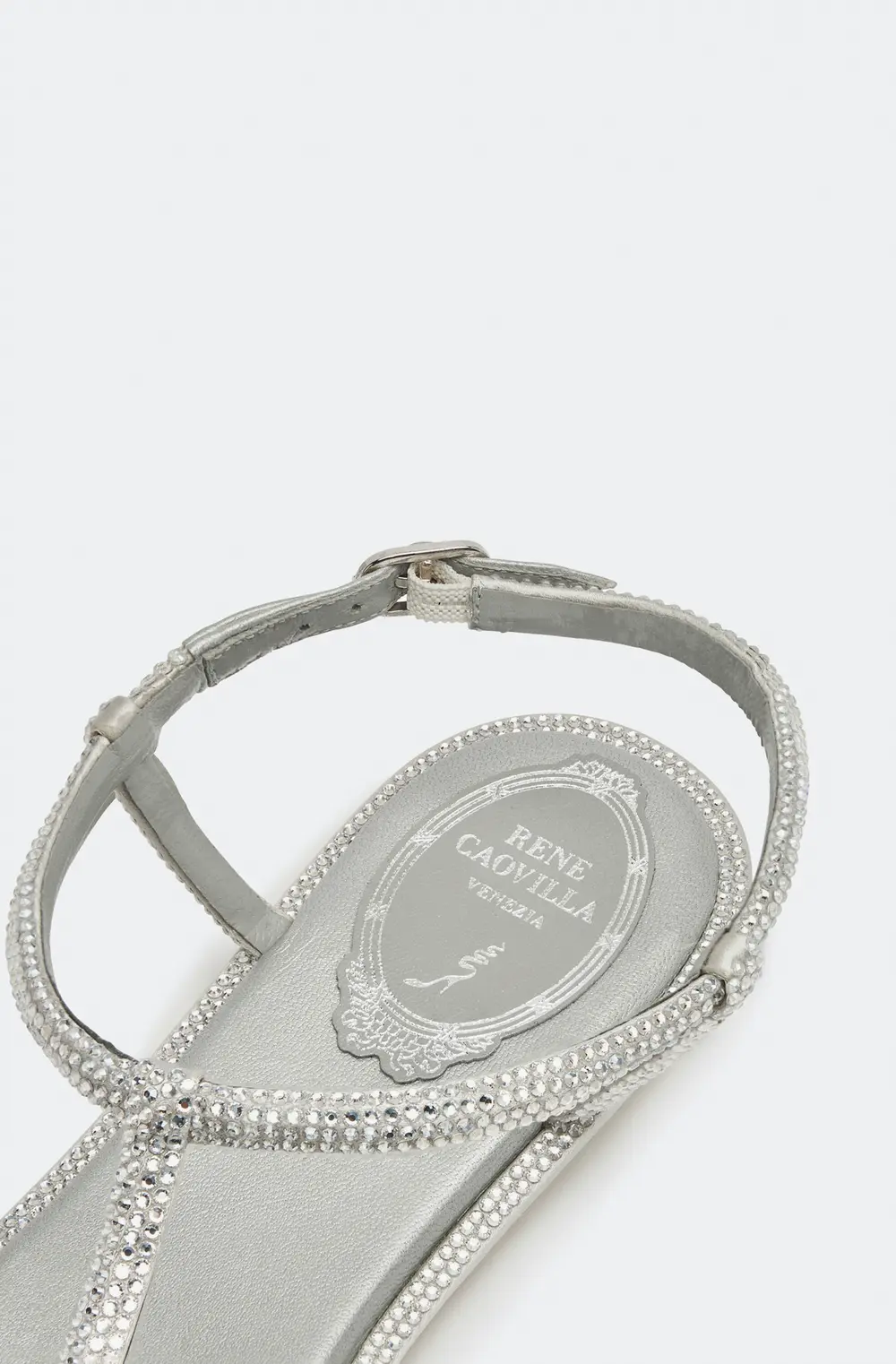 Rene Caovilla DIANA CRYSTAL GRAY SANDAL 10