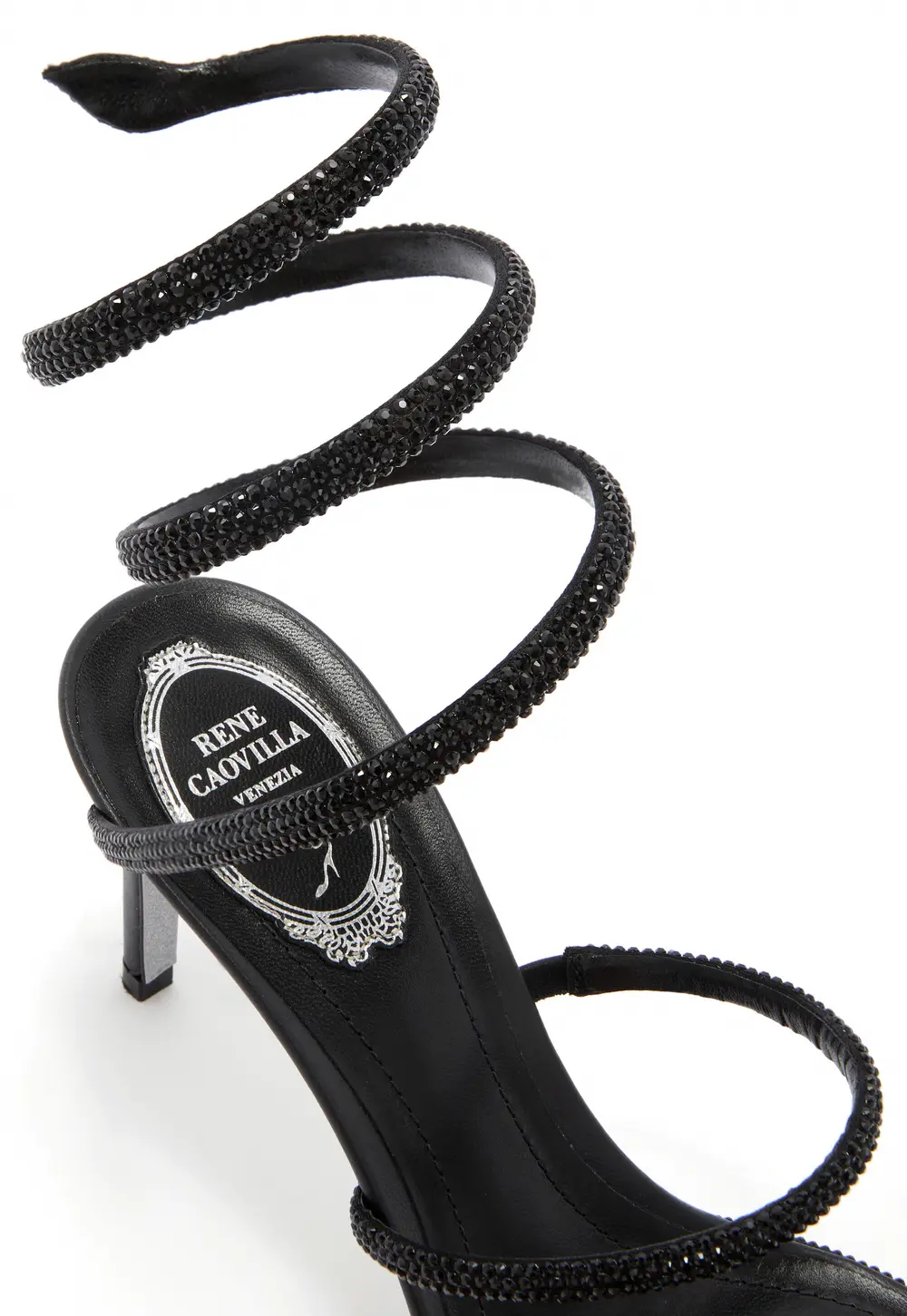 Rene Caovilla CLEO BLACK SANDAL 80
