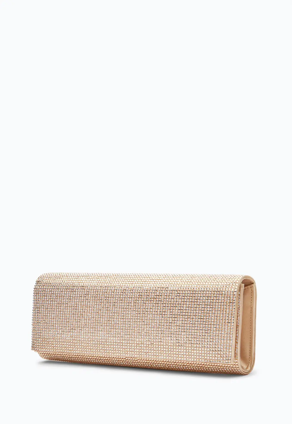 Rene Caovilla Zafira Gold Clutch With All-Over Crystals