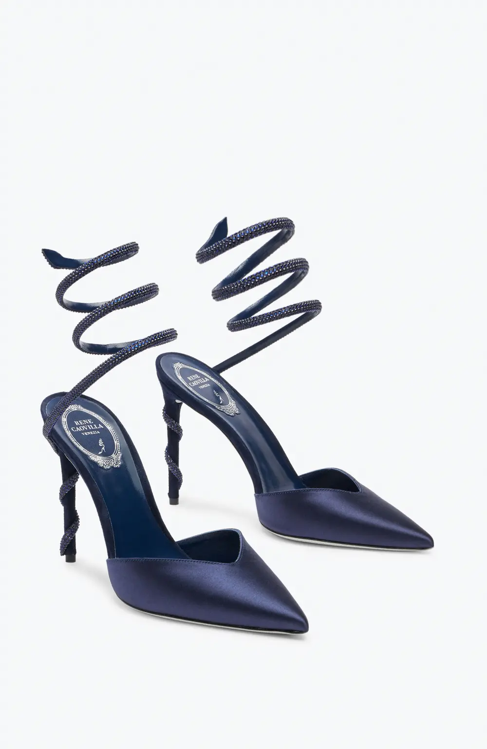 Rene Caovilla Margot Midnight Blue Pump 105