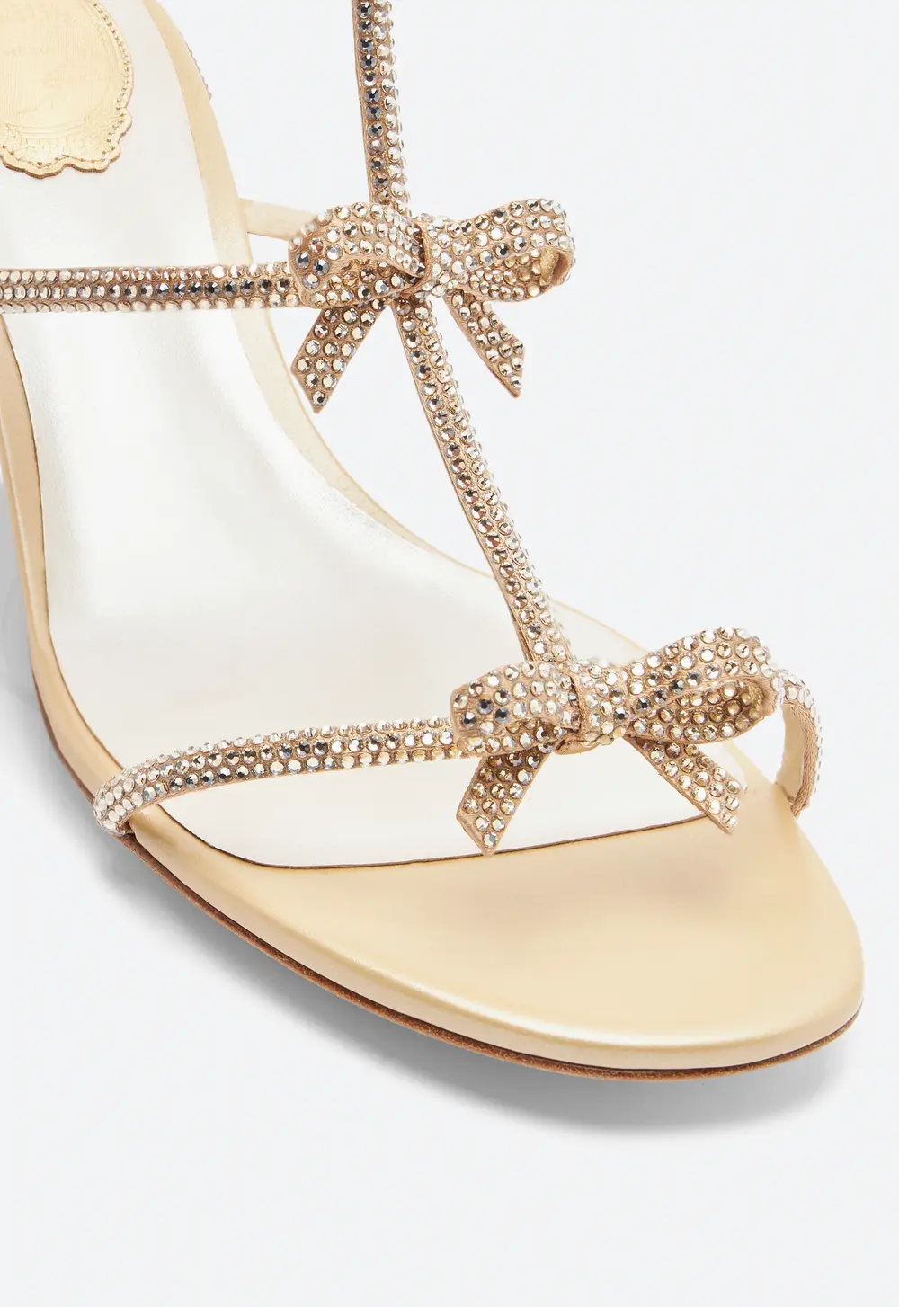 Rene Caovilla Caterina Crystal Beige Sandal 40