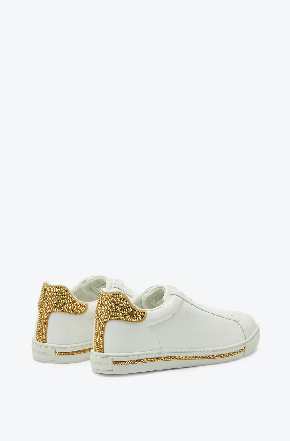 Rene Caovilla Xtra Crystal White-Gold Sneaker 15