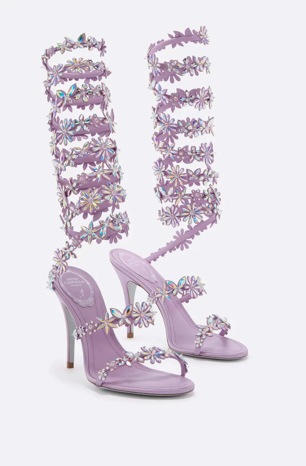 Rene Caovilla SUPER EVA LILAC SANDAL 100