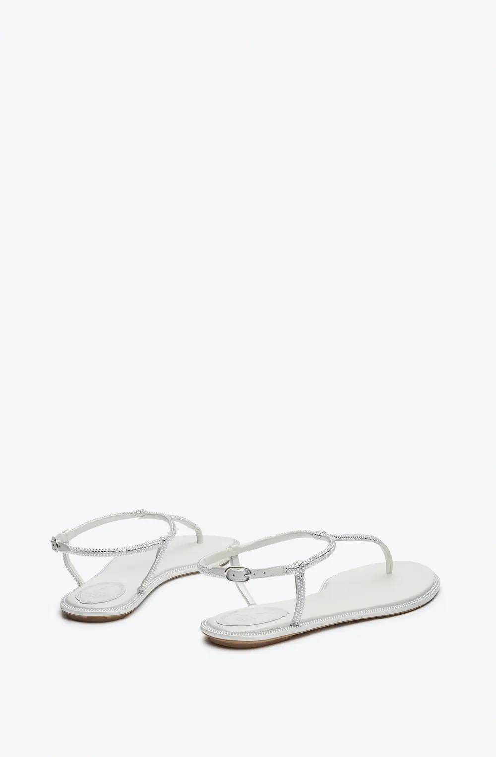 Rene Caovilla Diana Crystal Ivory Sandal 10