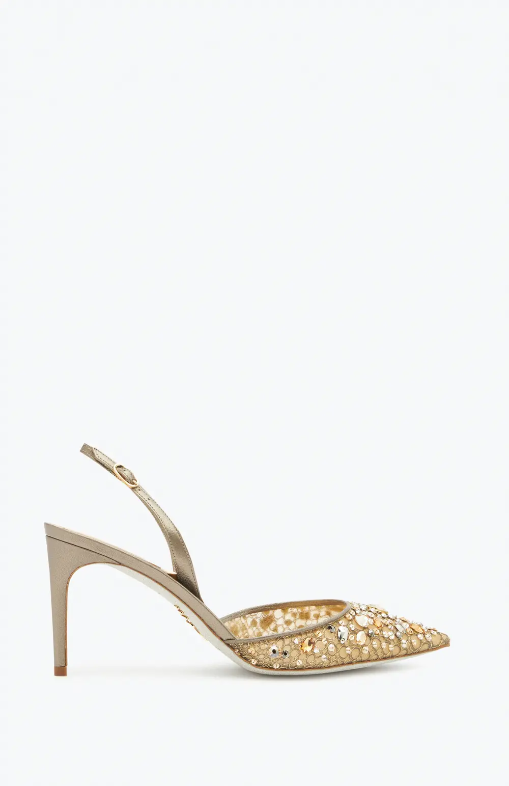 Rene Caovilla Cinderella Bronze Slingback 80