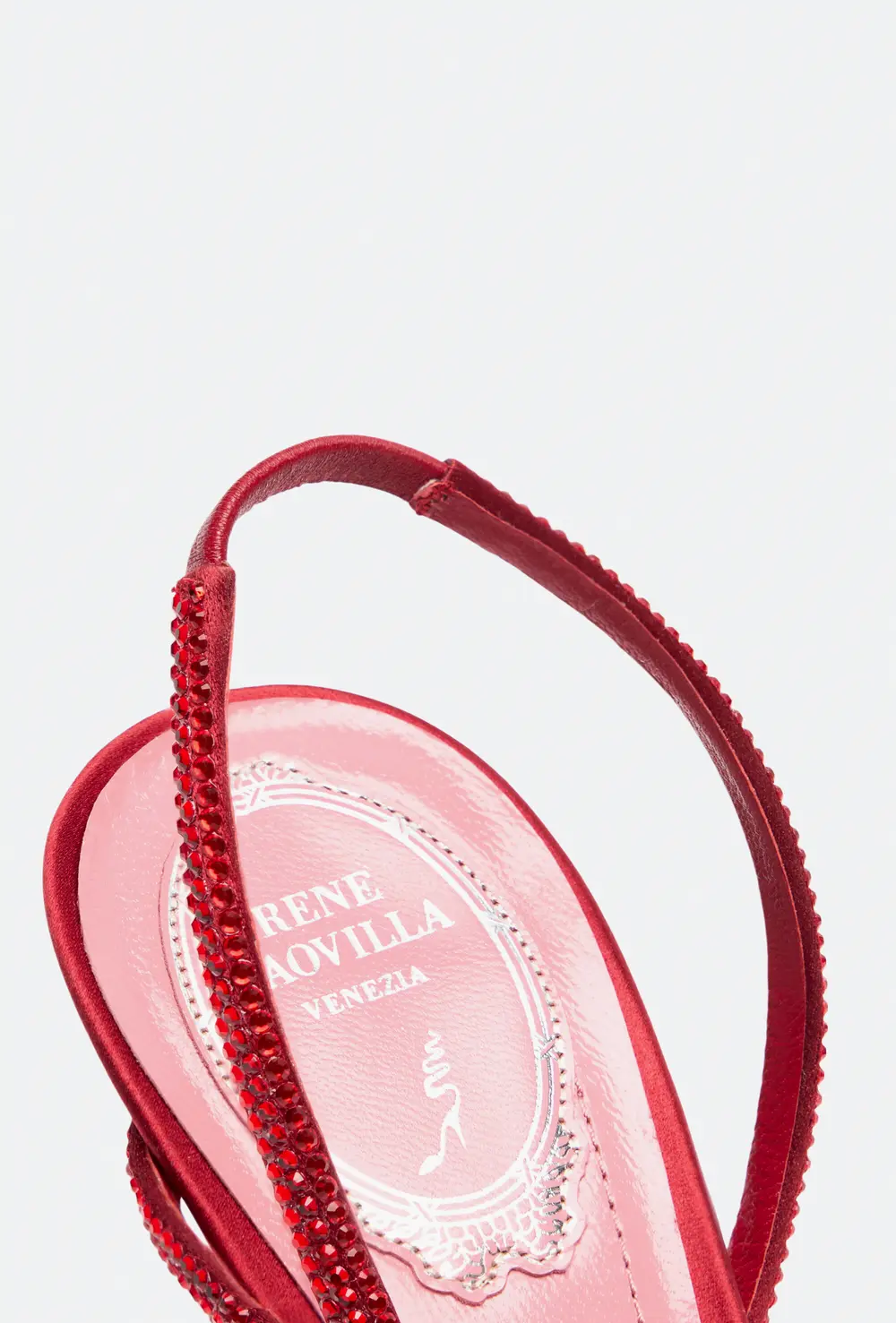 Rene Caovilla BRAID RED SANDAL 80