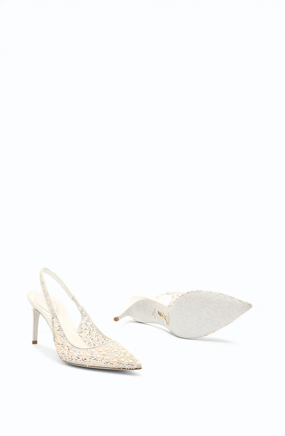 Rene Caovilla PEARL WHITE SLINGBACK 80